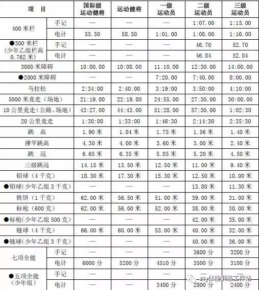 最新运动员等级标准，激发潜能，塑造卓越之路